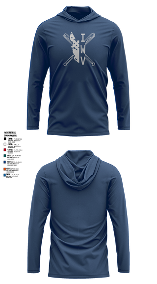 IWV Youth Baseball 15555147 Long Sleeve Performance Shirt with hood - 5