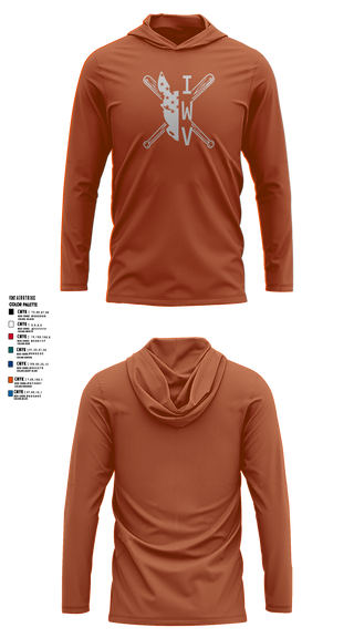 IWV Youth Baseball 15555147 Long Sleeve Performance Shirt with hood - 6