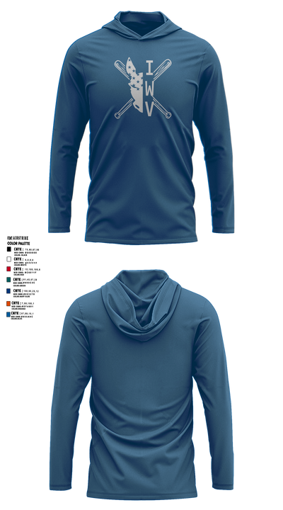 IWV Youth Baseball 15555147 Long Sleeve Performance Shirt with hood - 7