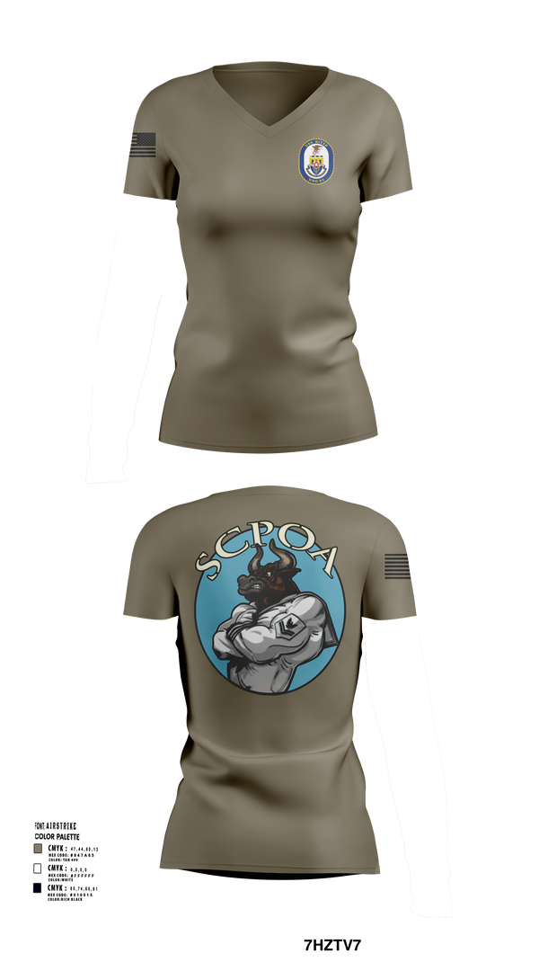 Scpoa 2939861 Women's Short Sleeve V-neck Shirt - 107
