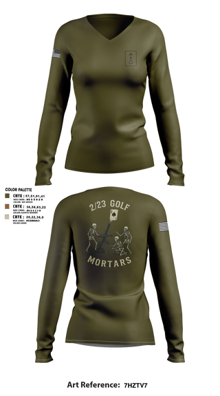 Golf 2439135 Women's Long Sleeve V-neck Shirt -1