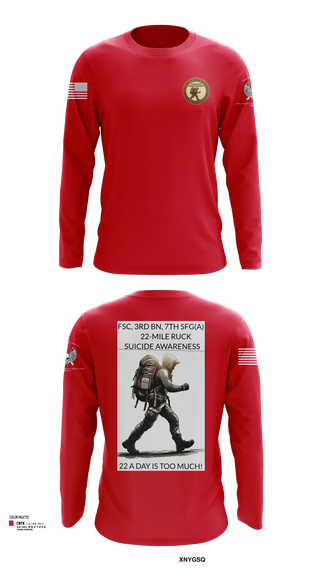 FSC, 3RD BN, 7TH SFG(A) 2558411 Long Sleeve Performance Shirt-3