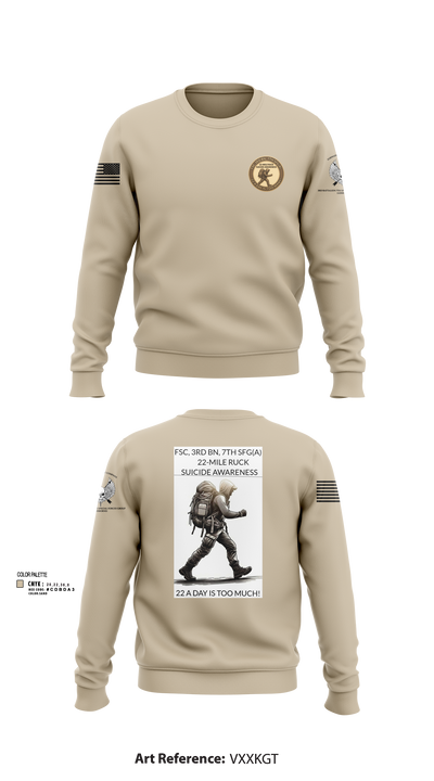FSC, 3RD BN, 7TH SFG(A) 2558411 Crew Neck Sweatshirt - 2