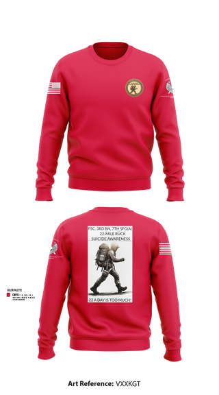 FSC, 3RD BN, 7TH SFG(A) 2558411 Crew Neck Sweatshirt - 3