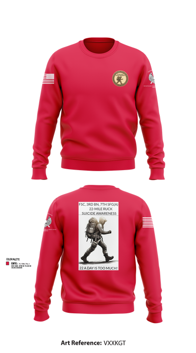 FSC, 3RD BN, 7TH SFG(A) 2558411 Crew Neck Sweatshirt - 3