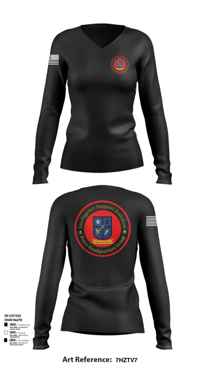 Intelligence Support Battalion 57442174 Women's Long Sleeve V-neck Shirt - 101