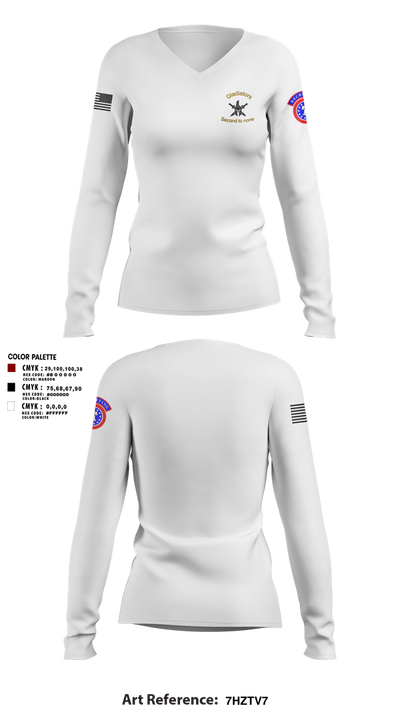 2ND MRBN 38702698 Women's Long Sleeve V-neck Shirt - 2