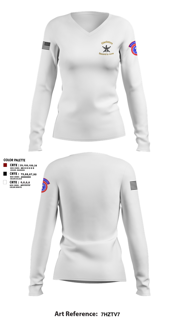 Womens Long Sleeve Vneck Shirt, 2ND MRBN, Army, Teamtime, Team time, sublimation, custom sports apparel, team uniforms, spirit wear, spiritwear, sports uniforms, custom shirts, team store, custom team store, fundraiser sports, apparel fundraiser