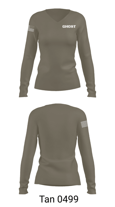 GHOST 29479135 Women's Long Sleeve V-neck Shirt - 77