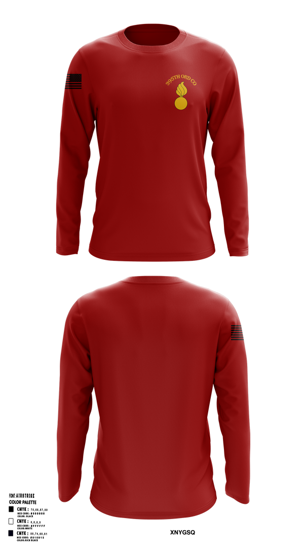 395th Ordnance Company 51891174 Long Sleeve Performance Shirt -1