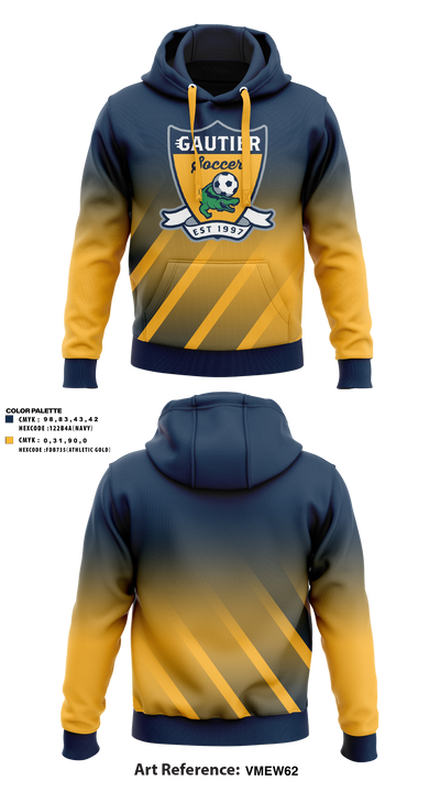 Gautier MS Boys Soccer 64396290 Hoodie - 8