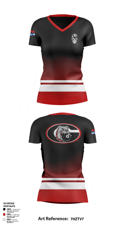 Georgia’s Bulldogs 59919230 Women's Short Sleeve V-neck Shirt - 2