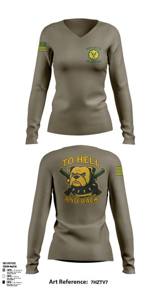 805th military police company 28927208 Women's Long Sleeve V-neck Shirt - 1
