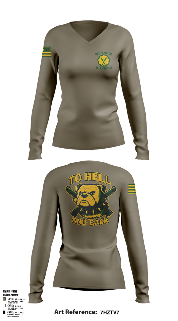 805th military police company 28927208 Women's Long Sleeve V-neck Shirt - 1