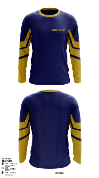Moody Trojans 61343445 Long Sleeve Performance Shirt 1
