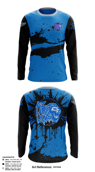 AZ Lady Lions 90160831 Long Sleeve Performance Shirt 10