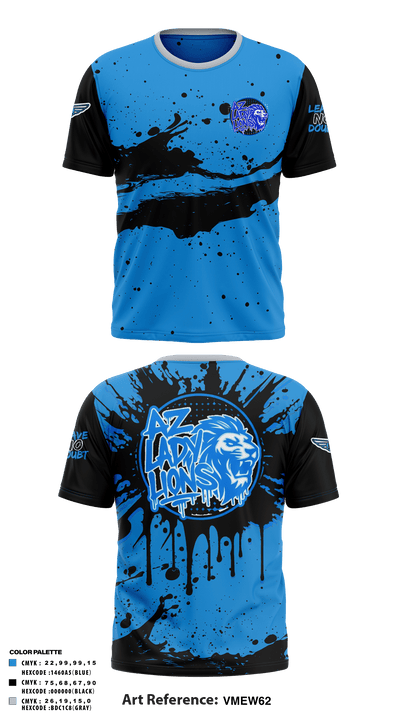 AZ Lady Lions 90160831 Short Sleeve Performance Shirt - 10