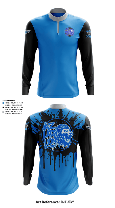 AZ Lady Lions 90160831 Quarter Zip Jacket - 11