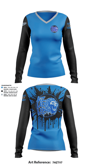 AZ Lady Lions 90160831 Women's Long Sleeve V-neck Shirt - 11