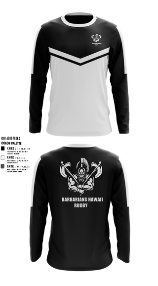 BARBARIANS HAWAII 46086231 Long Sleeve Performance Shirt - 3