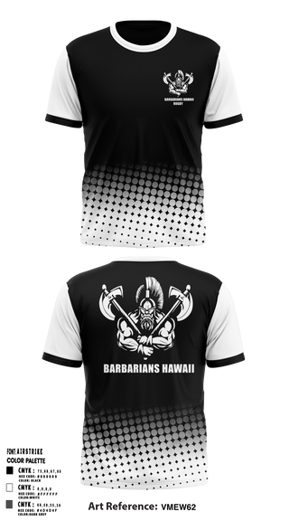 BARBARIANS HAWAII 46086231 Short Sleeve Performance Shirt - 1