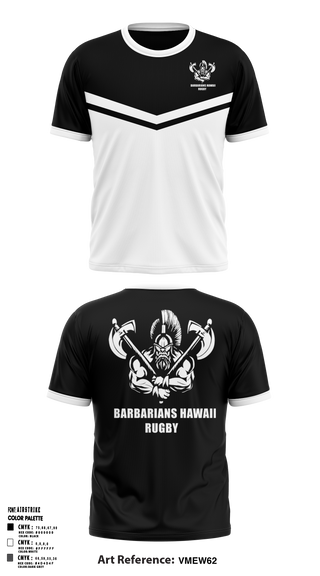 BARBARIANS HAWAII 46086231 Short Sleeve Performance Shirt - 3