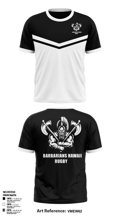 BARBARIANS HAWAII 46086231 Short Sleeve Performance Shirt - 3