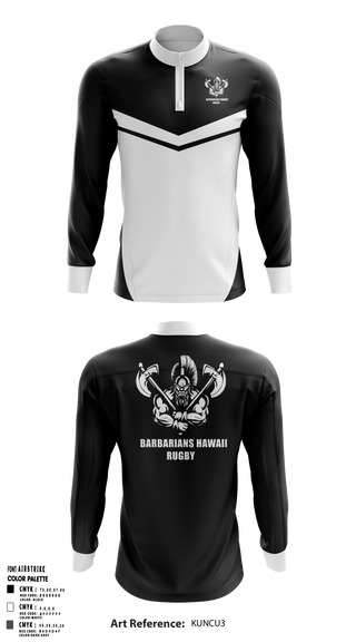 BARBARIANS HAWAII 46086231 Quarter Zip Jacket - 3