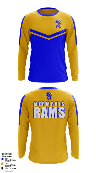 Memphis Rams 44971969 Long Sleeve Performance Shirt 1