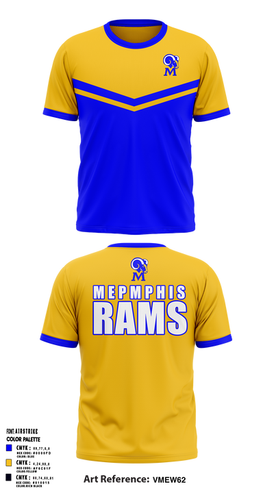 Memphis Rams 44971969 Short Sleeve Performance Shirt - 1