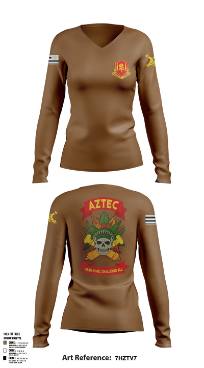 A 3-29 FA Women's Long Sleeve V-neck Shirt - 1