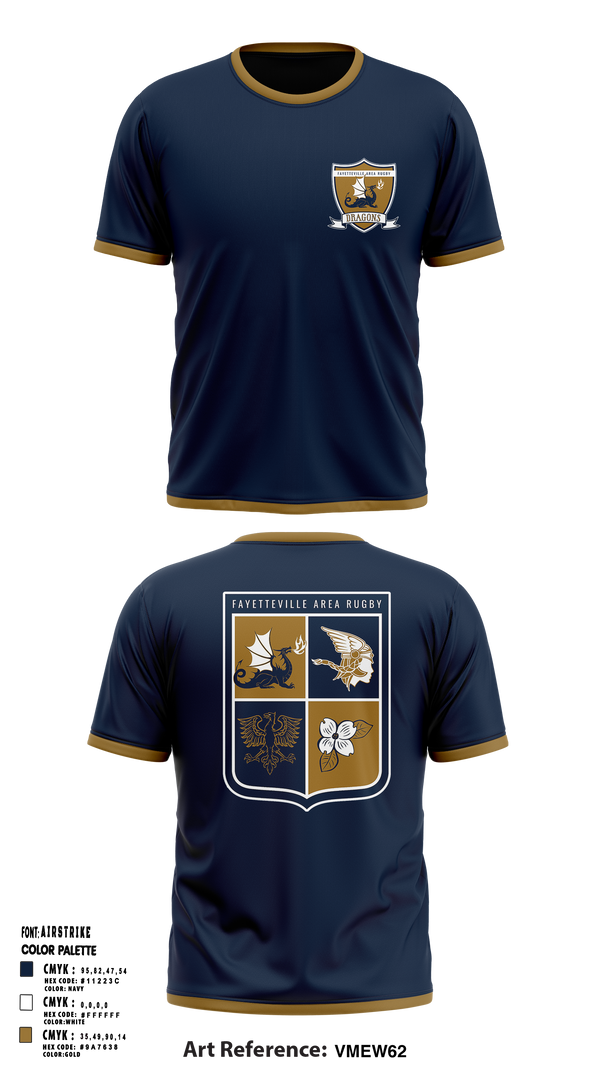 Fayetteville Area Rugby Short Sleeve Performance Shirt - 1