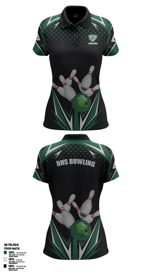 Bossier Bowling 74078660 Women's Short Sleeve Performance Polo  - 1