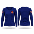 Pendleton County Fire Dept Women's Long Sleeve V-neck Shirt - 1