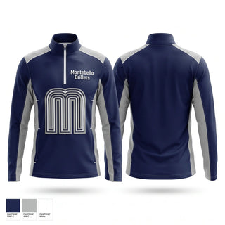 Quarter Zip Jacket, Montebello Drillers, Baseball, Teamtime, Team time, sublimation, custom sports apparel, team uniforms, spirit wear, spiritwear, sports uniforms, custom shirts, team store, custom team store, fundraiser sports, apparel fundraiser