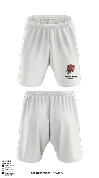 Wauseon Indians Diving 85671842 Athletic Shorts With Pockets - 1