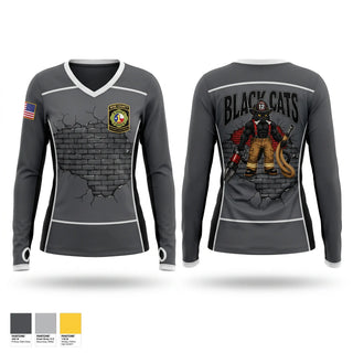 Womens Long Sleeve Vneck Shirt, WCESD1, Fire Department, Teamtime, Team time, sublimation, custom sports apparel, team uniforms, spirit wear, spiritwear, sports uniforms, custom shirts, team store, custom team store, fundraiser sports, apparel fundraiser