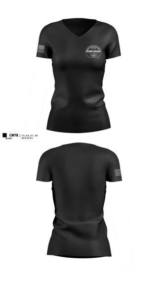 Womens Short Sleeve Vneck Shirt, Westshore Enforcement Bureau Bomb Squad, Police, Teamtime, Team time, sublimation, custom sports apparel, team uniforms, spirit wear, spiritwear, sports uniforms, custom shirts, team store, custom team store, fundraiser sports, apparel fundraiser