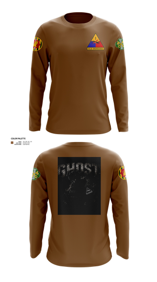Long Sleeve Performance Shirt, 2ND PLT Ghosts, Army, Teamtime, Team time, sublimation, custom sports apparel, team uniforms, spirit wear, spiritwear, sports uniforms, custom shirts, team store, custom team store, fundraiser sports, apparel fundraiser