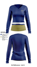 Elkin High School Basketball 13790078 Women's Long Sleeve V-neck Shirt - 1