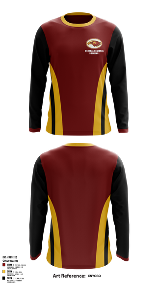 Central Regional Bowling 42780139 Long Sleeve Performance Shirt 1