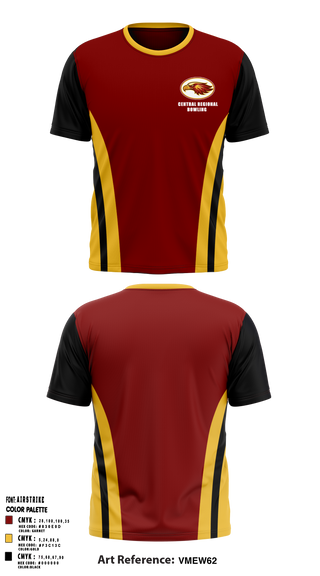 Central Regional Bowling 42780139 Short Sleeve Performance Shirt - 1