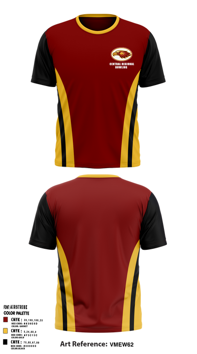 Central Regional Bowling 42780139 Short Sleeve Performance Shirt - 1