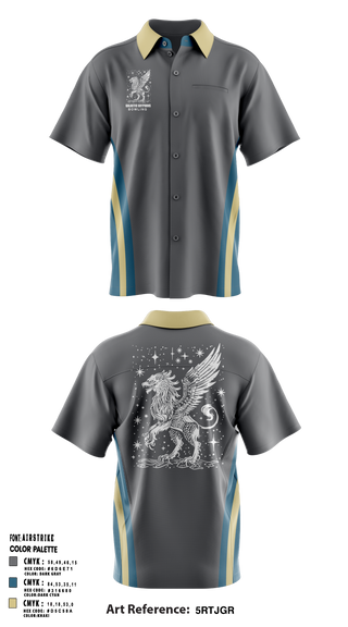 Galactic Gryphons 31863886 Short Sleeve Bowling Jersey - 1
