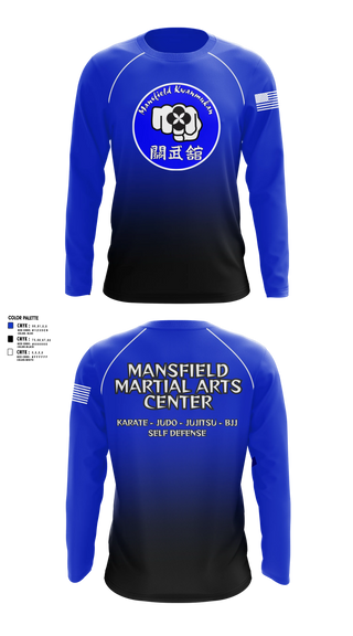 Long Sleeve Rash Guard Shirt, Mansfield Martial Arts Center, , Teamtime, Team time, sublimation, custom sports apparel, team uniforms, spirit wear, spiritwear, sports uniforms, custom shirts, team store, custom team store, fundraiser sports, apparel fundraiser