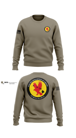 Crew Neck Sweatshirt, Youth Challenge Academy, National Guard, Teamtime, Team time, sublimation, custom sports apparel, team uniforms, spirit wear, spiritwear, sports uniforms, custom shirts, team store, custom team store, fundraiser sports, apparel fundraiser