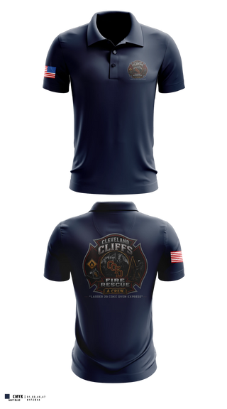 Short Sleeve Performance Polo, Cleveland Cliffs Fire Department, Fire Department, Teamtime, Team time, sublimation, custom sports apparel, team uniforms, spirit wear, spiritwear, sports uniforms, custom shirts, team store, custom team store, fundraiser sports, apparel fundraiser