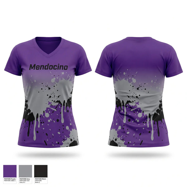 Womens Short Sleeve Vneck Shirt, Mendocino, Baseball, Teamtime, Team time, sublimation, custom sports apparel, team uniforms, spirit wear, spiritwear, sports uniforms, custom shirts, team store, custom team store, fundraiser sports, apparel fundraiser