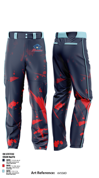 Rebels Baseball 42596787 Baseball Pants - 1