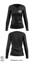 Tranquillity High School Basketball 39651110 Women's Long Sleeve V-neck Shirt - 1